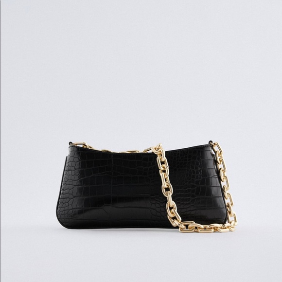 Zara chain strap animal embossed shoulder bag - Picture 12 of 15